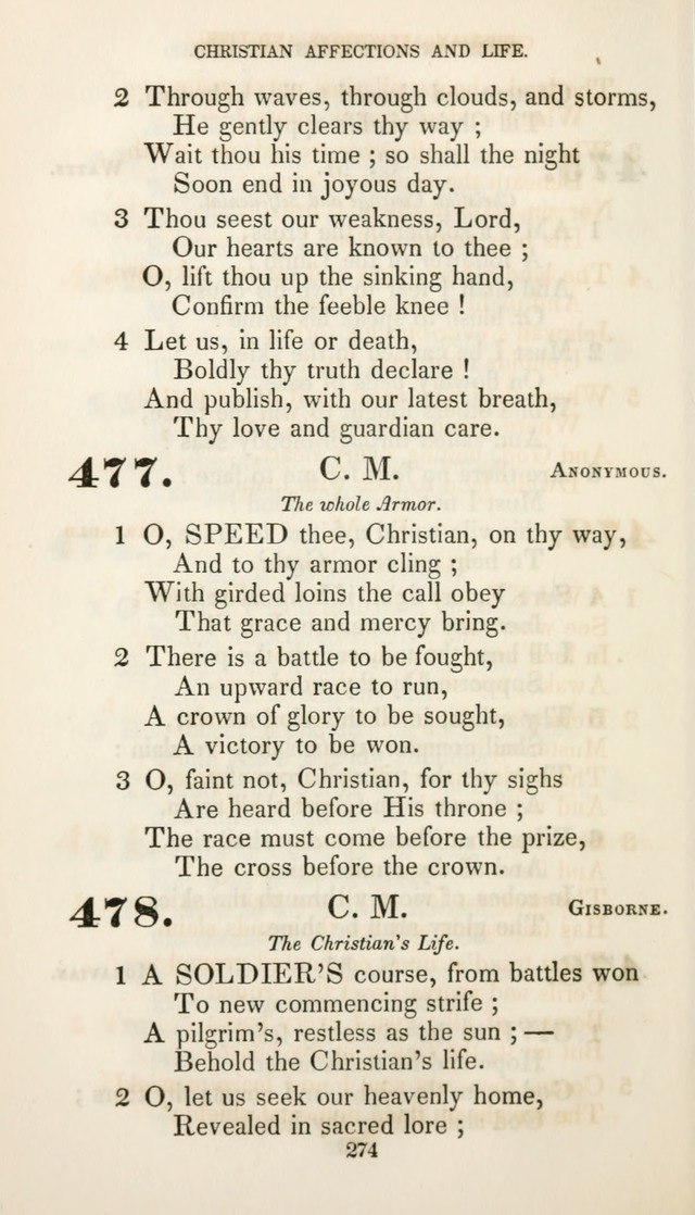 Christian Hymns for Public and Private Worship: a collection compiled  by a committee of the Cheshire Pastoral Association (11th ed.) page 274