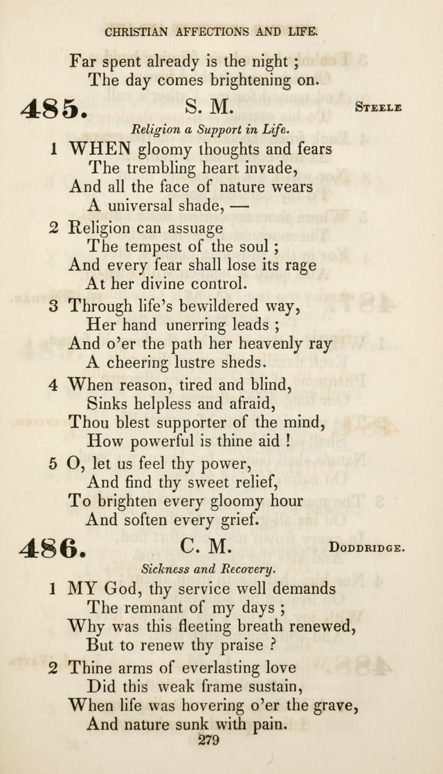 Christian Hymns for Public and Private Worship: a collection compiled  by a committee of the Cheshire Pastoral Association (11th ed.) page 279