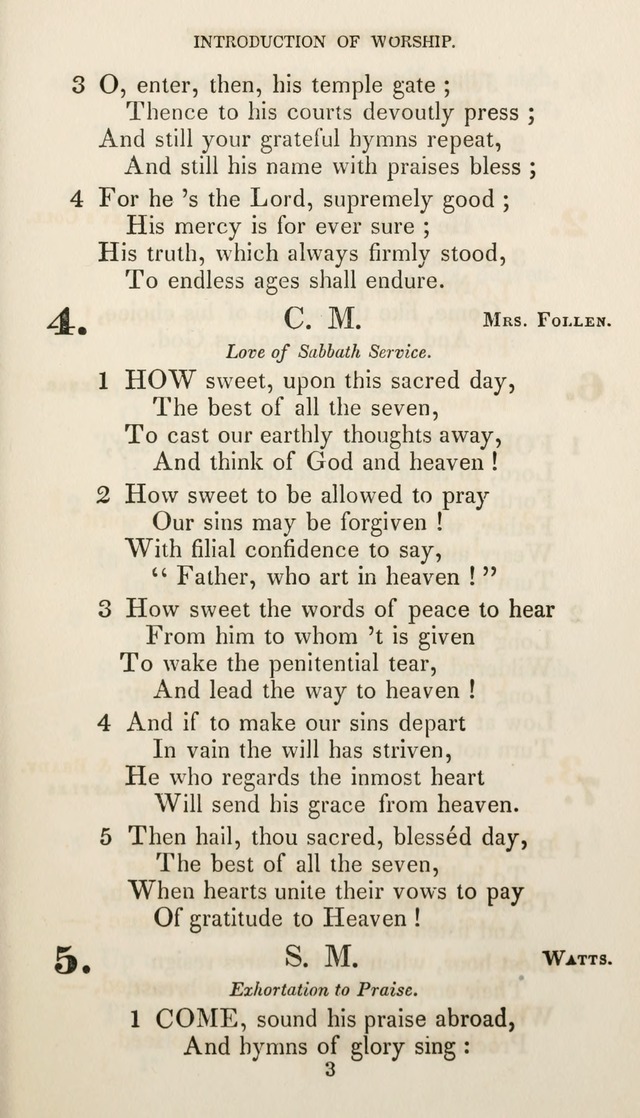 Christian Hymns for Public and Private Worship: a collection compiled  by a committee of the Cheshire Pastoral Association (11th ed.) page 3