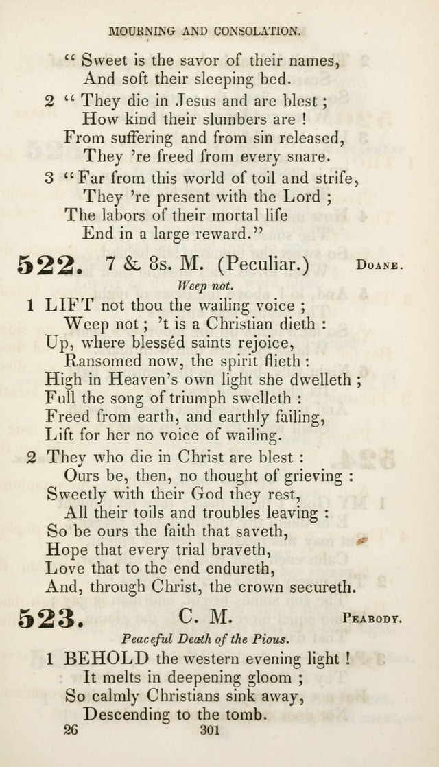 Christian Hymns for Public and Private Worship: a collection compiled  by a committee of the Cheshire Pastoral Association (11th ed.) page 301