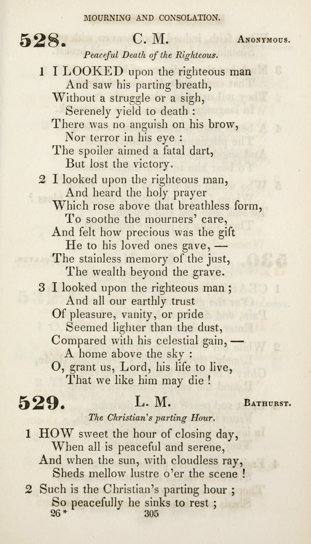 Christian Hymns for Public and Private Worship: a collection compiled  by a committee of the Cheshire Pastoral Association (11th ed.) page 305