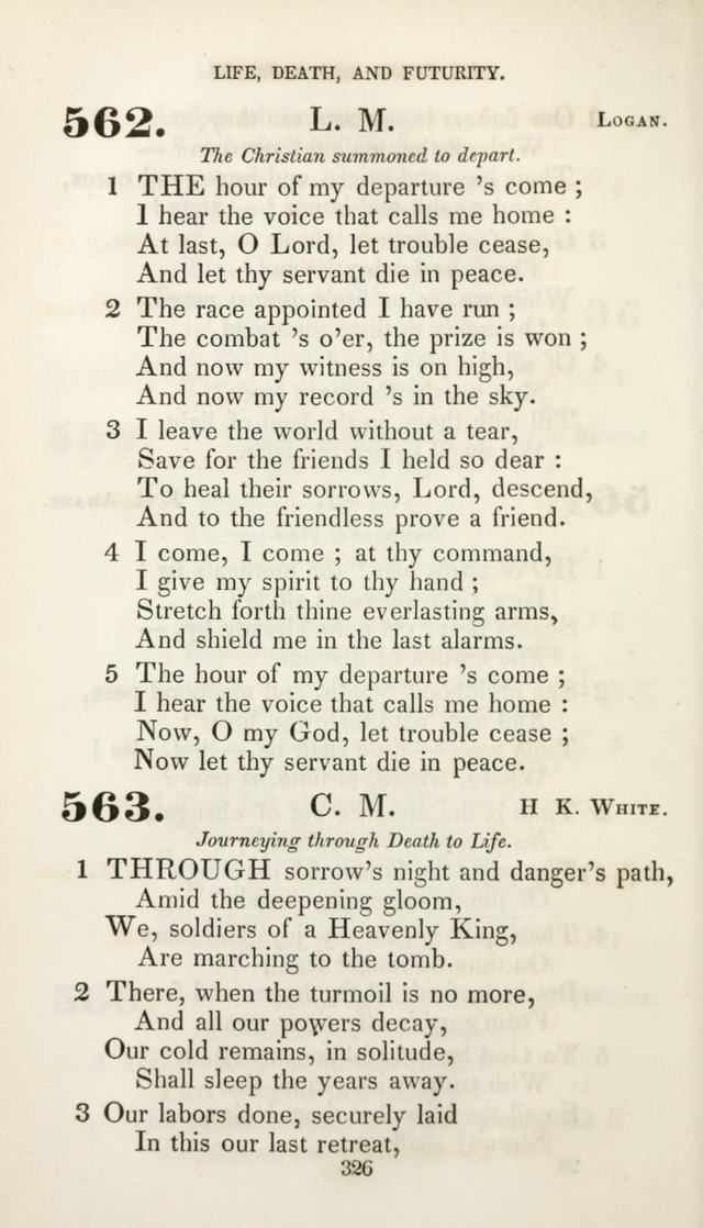 Christian Hymns for Public and Private Worship: a collection compiled  by a committee of the Cheshire Pastoral Association (11th ed.) page 326