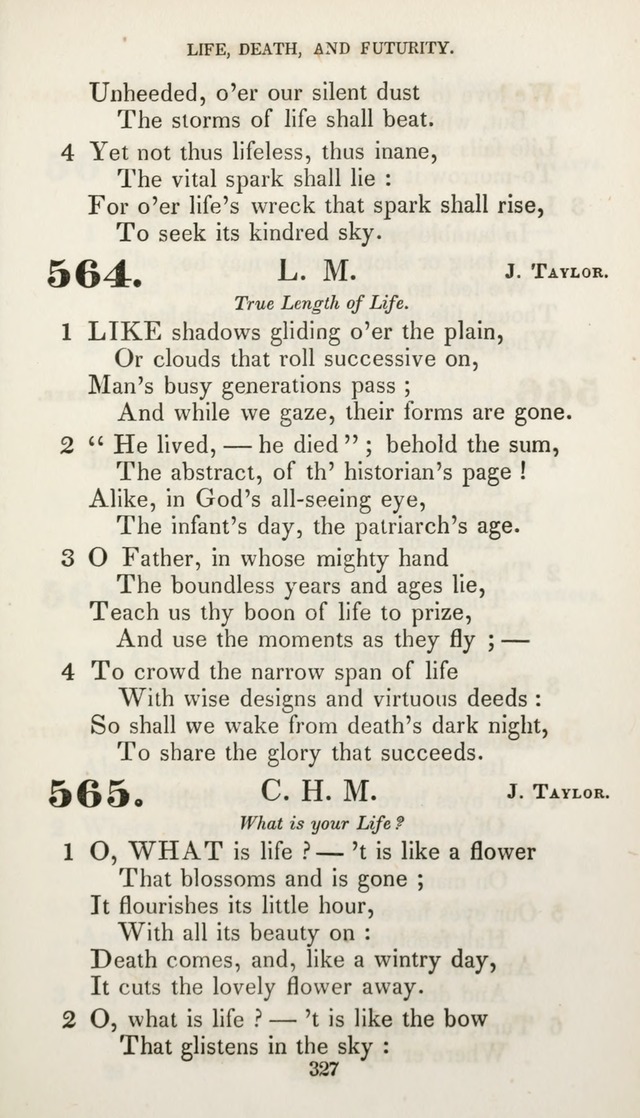 Christian Hymns for Public and Private Worship: a collection compiled  by a committee of the Cheshire Pastoral Association (11th ed.) page 327