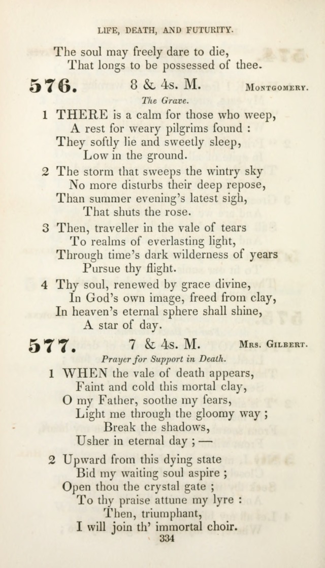 Christian Hymns for Public and Private Worship: a collection compiled  by a committee of the Cheshire Pastoral Association (11th ed.) page 334