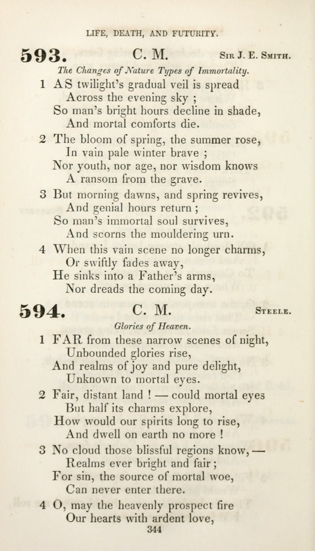 Christian Hymns for Public and Private Worship: a collection compiled  by a committee of the Cheshire Pastoral Association (11th ed.) page 344