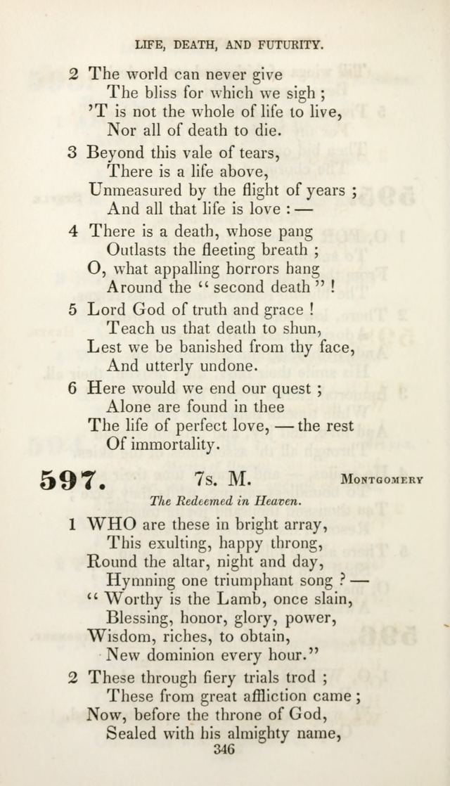 Christian Hymns for Public and Private Worship: a collection compiled  by a committee of the Cheshire Pastoral Association (11th ed.) page 346