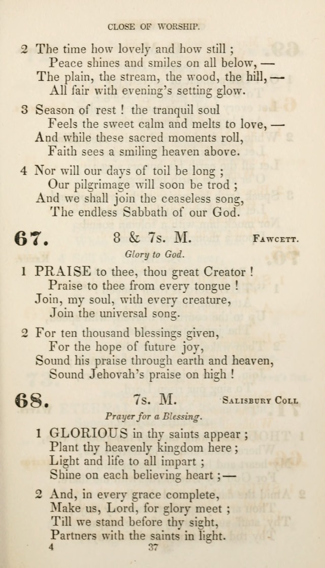 Christian Hymns for Public and Private Worship: a collection compiled  by a committee of the Cheshire Pastoral Association (11th ed.) page 37