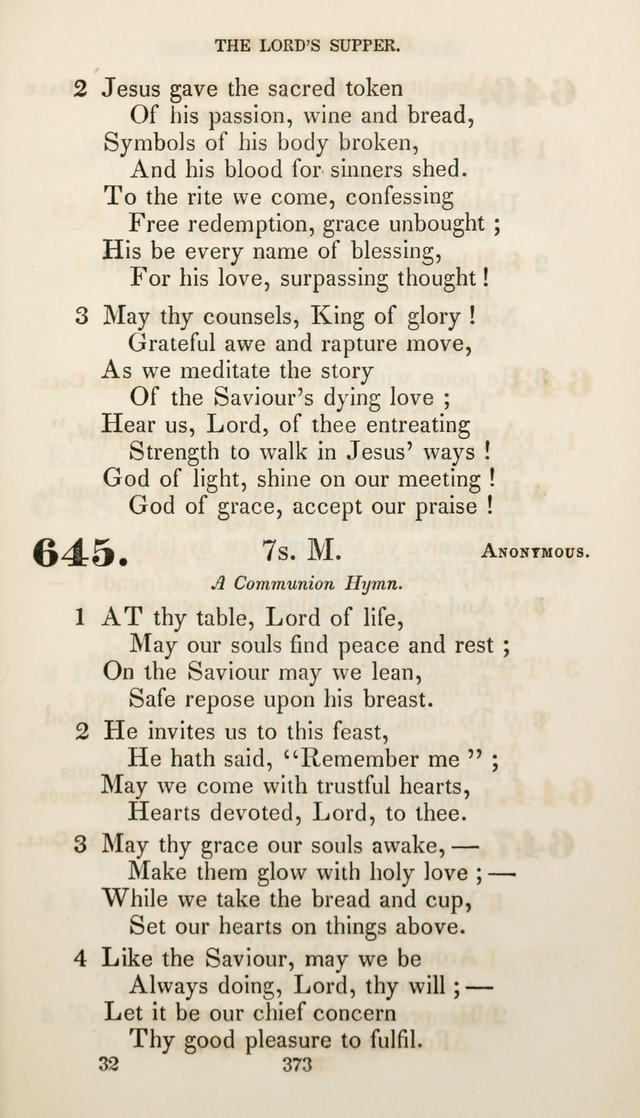 Christian Hymns for Public and Private Worship: a collection compiled  by a committee of the Cheshire Pastoral Association (11th ed.) page 373