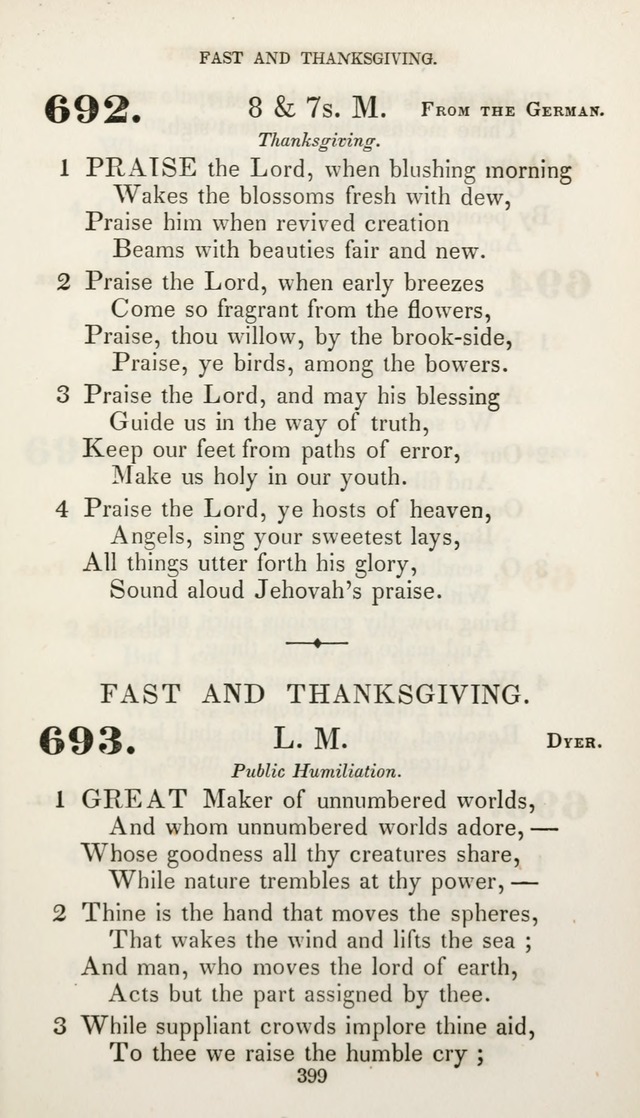 Christian Hymns for Public and Private Worship: a collection compiled  by a committee of the Cheshire Pastoral Association (11th ed.) page 399