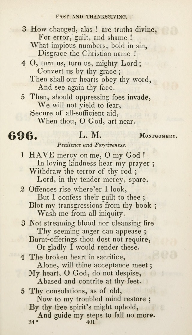 Christian Hymns for Public and Private Worship: a collection compiled  by a committee of the Cheshire Pastoral Association (11th ed.) page 401