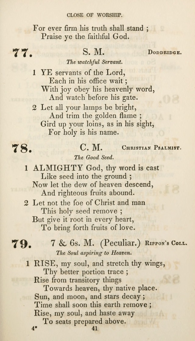 Christian Hymns for Public and Private Worship: a collection compiled  by a committee of the Cheshire Pastoral Association (11th ed.) page 41