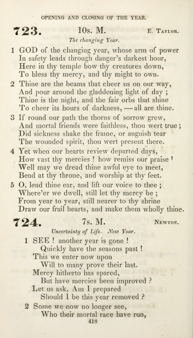 Christian Hymns for Public and Private Worship: a collection compiled  by a committee of the Cheshire Pastoral Association (11th ed.) page 418