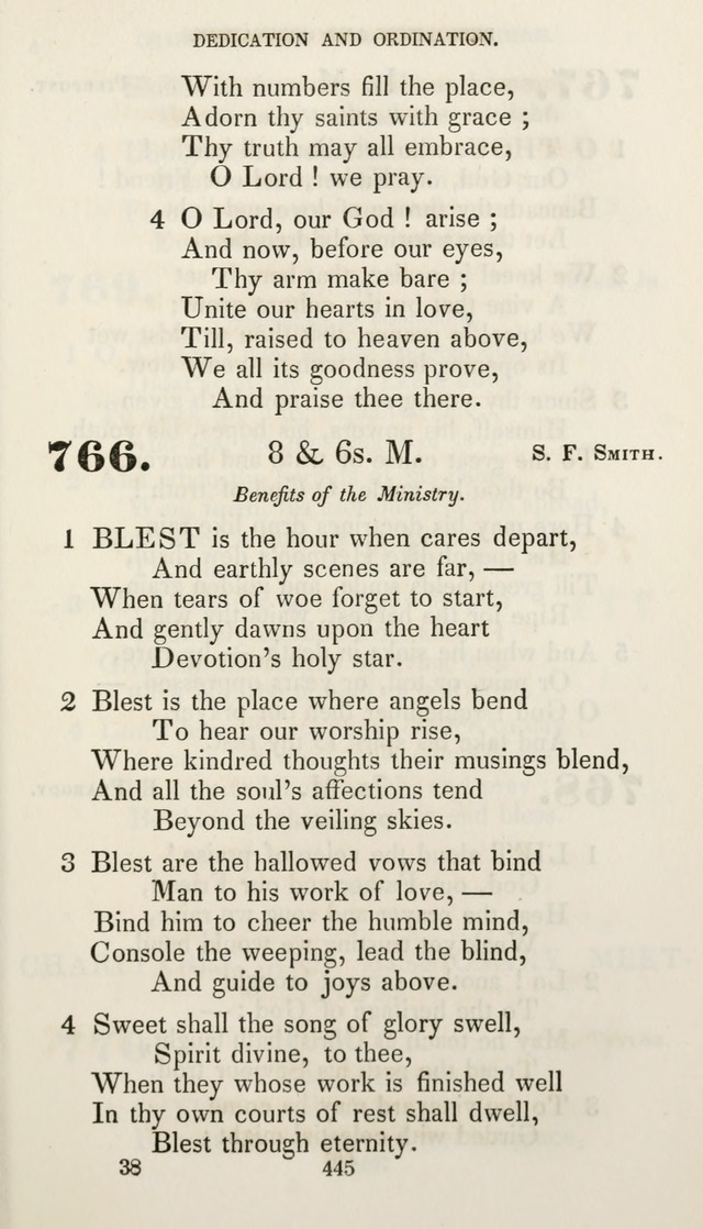 Christian Hymns for Public and Private Worship: a collection compiled  by a committee of the Cheshire Pastoral Association (11th ed.) page 445