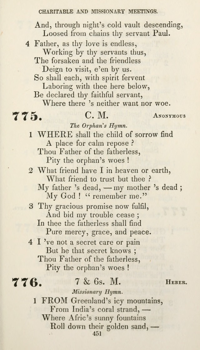 Christian Hymns for Public and Private Worship: a collection compiled  by a committee of the Cheshire Pastoral Association (11th ed.) page 451