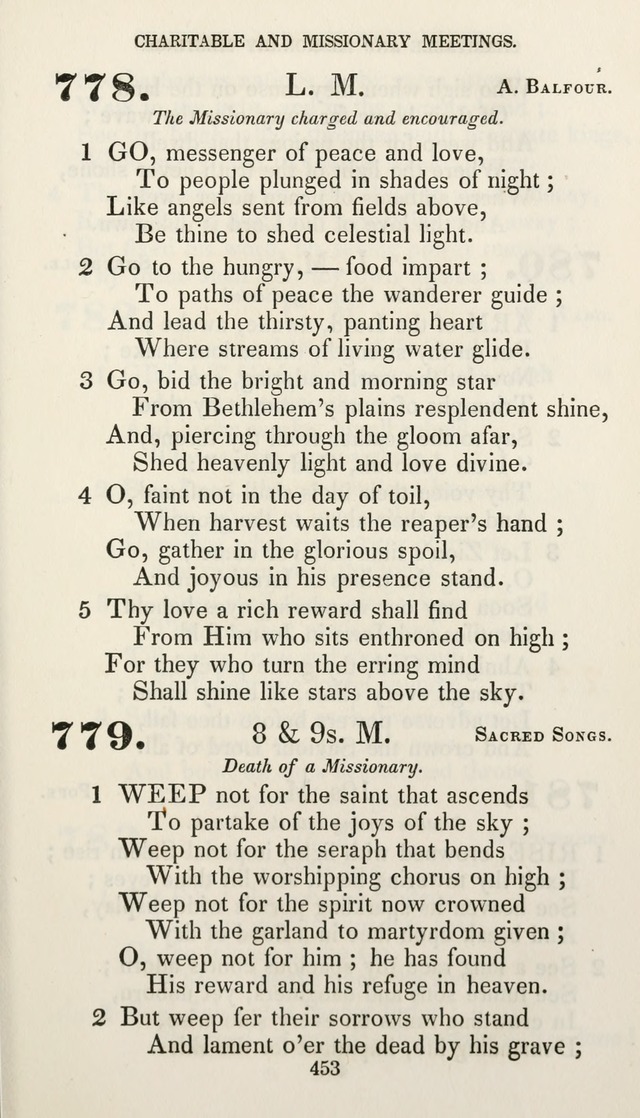 Christian Hymns for Public and Private Worship: a collection compiled  by a committee of the Cheshire Pastoral Association (11th ed.) page 453