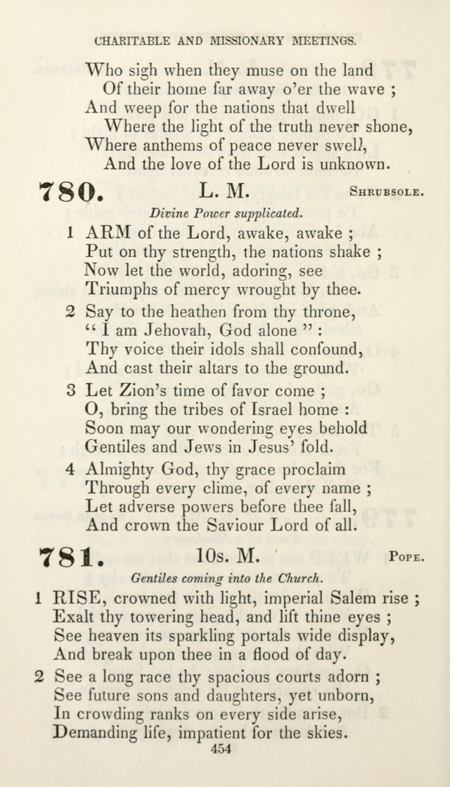 Christian Hymns for Public and Private Worship: a collection compiled  by a committee of the Cheshire Pastoral Association (11th ed.) page 454