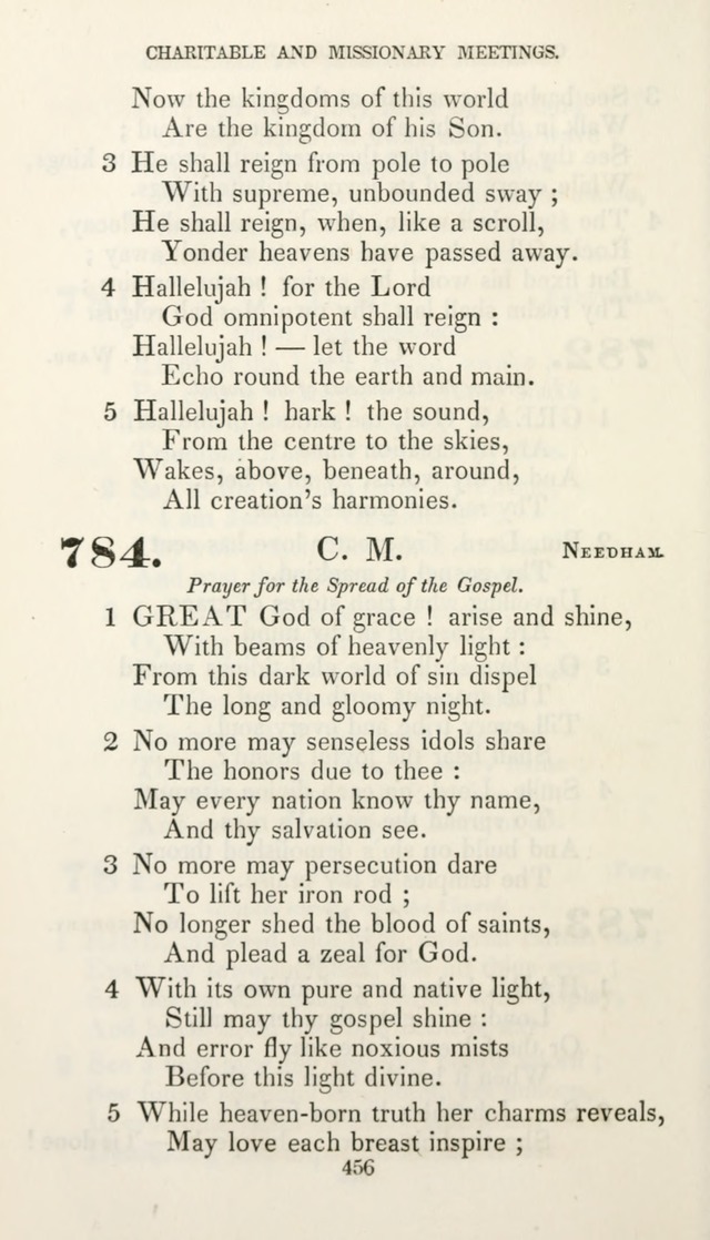 Christian Hymns for Public and Private Worship: a collection compiled  by a committee of the Cheshire Pastoral Association (11th ed.) page 456