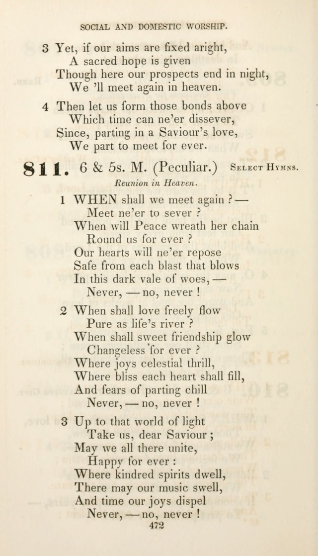 Christian Hymns for Public and Private Worship: a collection compiled  by a committee of the Cheshire Pastoral Association (11th ed.) page 472