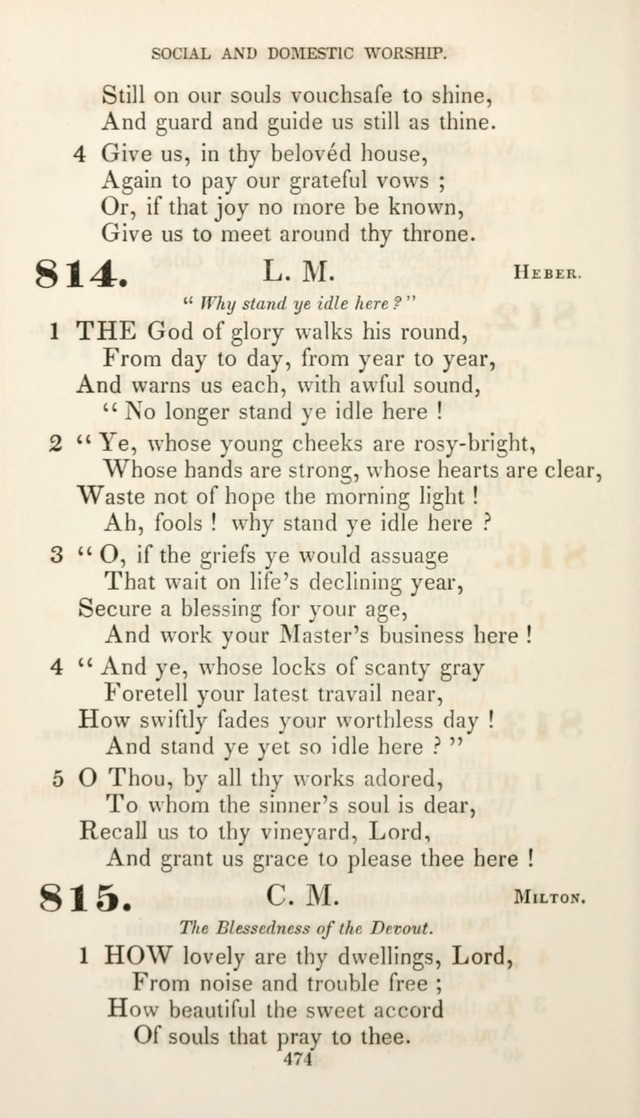 Christian Hymns for Public and Private Worship: a collection compiled  by a committee of the Cheshire Pastoral Association (11th ed.) page 474