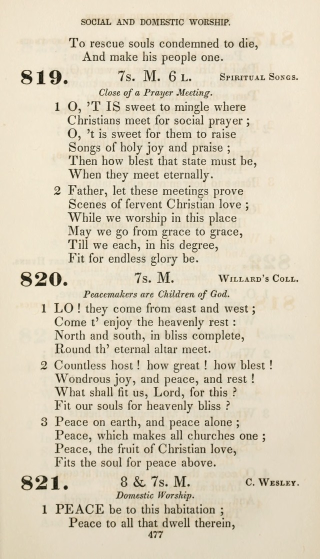 Christian Hymns for Public and Private Worship: a collection compiled  by a committee of the Cheshire Pastoral Association (11th ed.) page 477