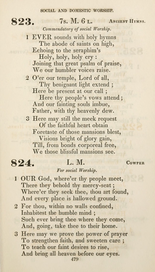 Christian Hymns for Public and Private Worship: a collection compiled  by a committee of the Cheshire Pastoral Association (11th ed.) page 479