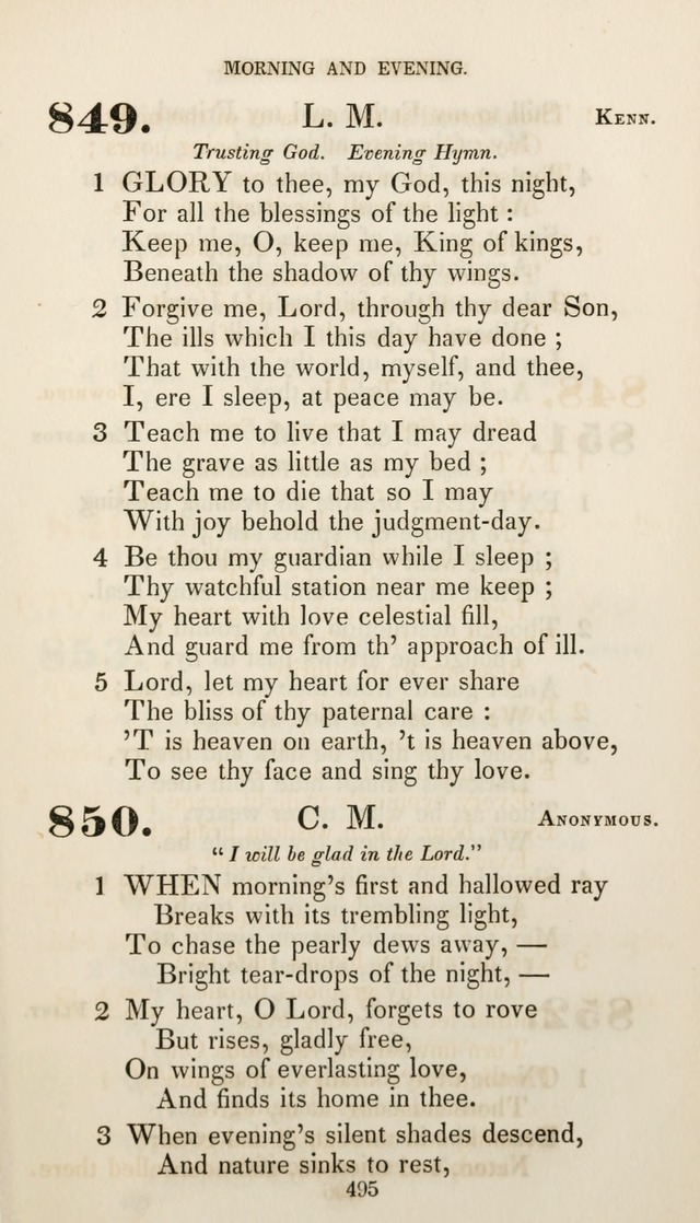 Christian Hymns for Public and Private Worship: a collection compiled  by a committee of the Cheshire Pastoral Association (11th ed.) page 495