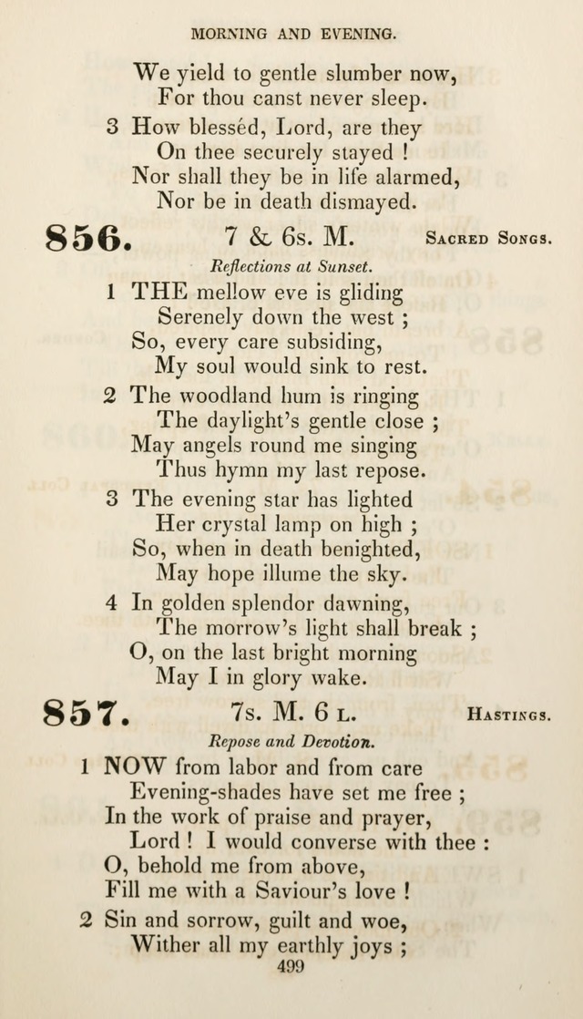 Christian Hymns for Public and Private Worship: a collection compiled  by a committee of the Cheshire Pastoral Association (11th ed.) page 499