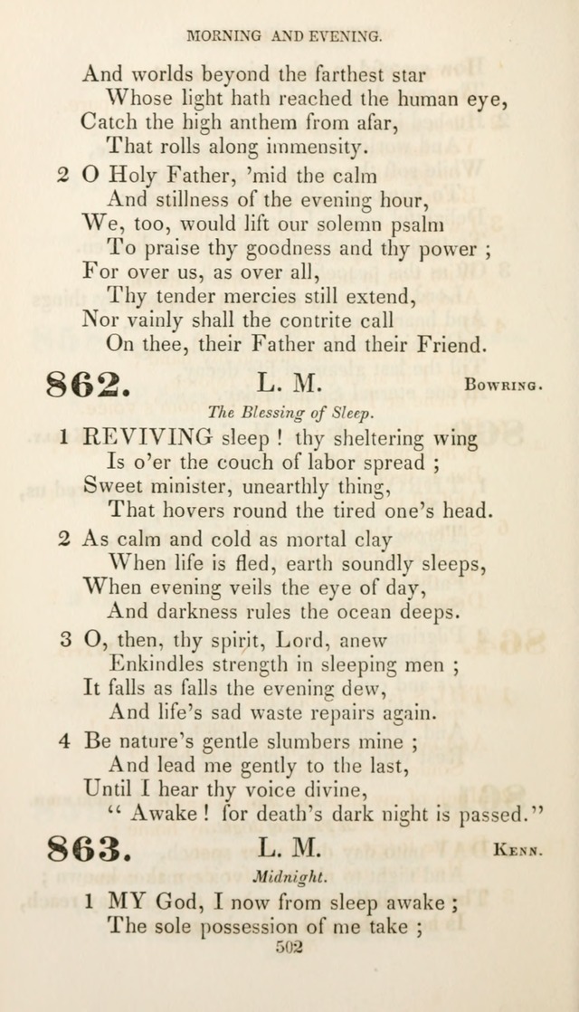 Christian Hymns for Public and Private Worship: a collection compiled  by a committee of the Cheshire Pastoral Association (11th ed.) page 502