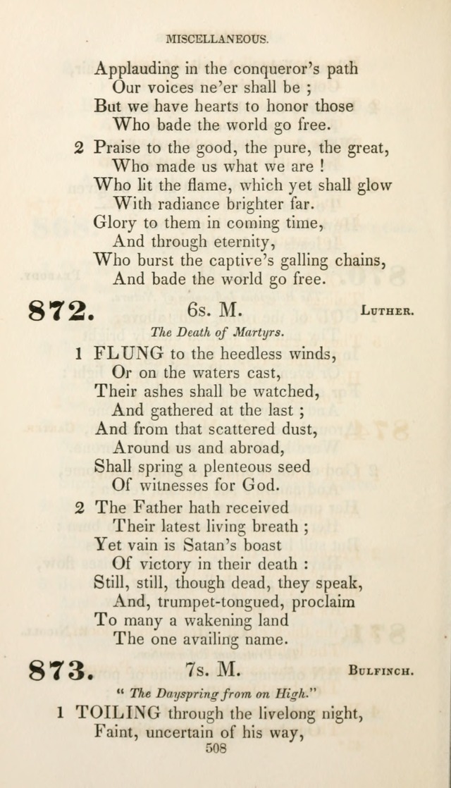 Christian Hymns for Public and Private Worship: a collection compiled  by a committee of the Cheshire Pastoral Association (11th ed.) page 508