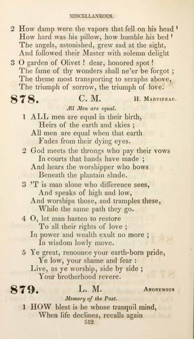 Christian Hymns for Public and Private Worship: a collection compiled  by a committee of the Cheshire Pastoral Association (11th ed.) page 512