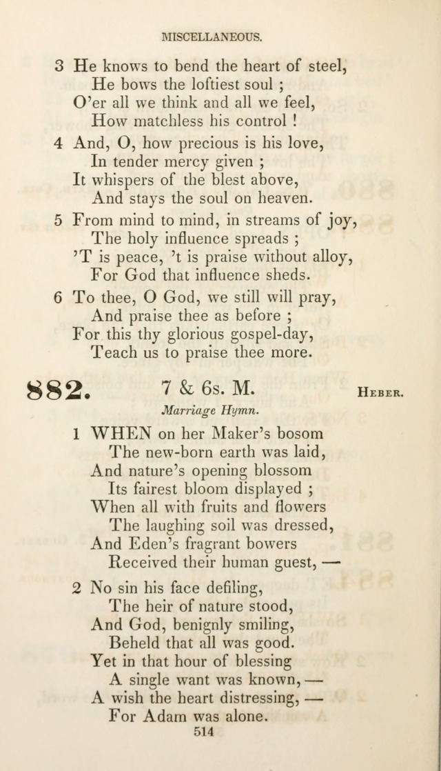 Christian Hymns for Public and Private Worship: a collection compiled  by a committee of the Cheshire Pastoral Association (11th ed.) page 514