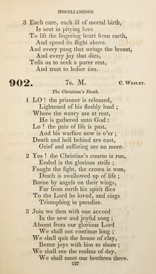 Christian Hymns for Public and Private Worship: a collection compiled  by a committee of the Cheshire Pastoral Association (11th ed.) page 527