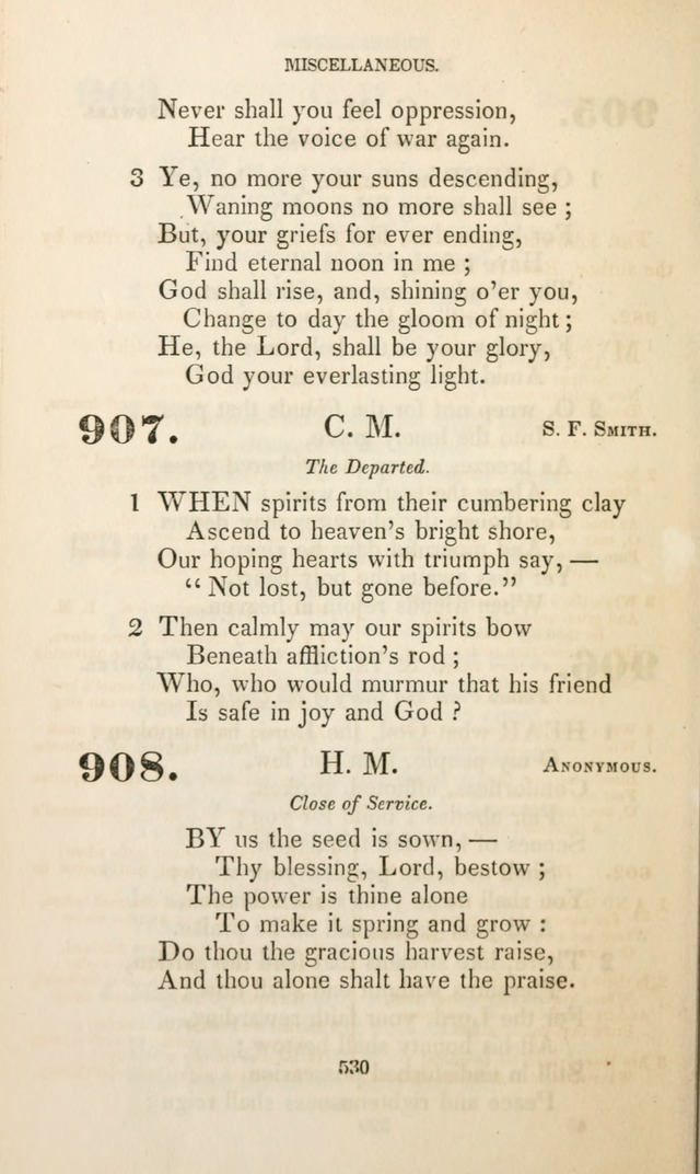 Christian Hymns for Public and Private Worship: a collection compiled  by a committee of the Cheshire Pastoral Association (11th ed.) page 530