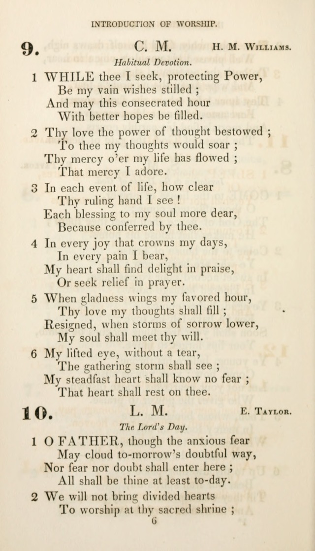 Christian Hymns for Public and Private Worship: a collection compiled  by a committee of the Cheshire Pastoral Association (11th ed.) page 6