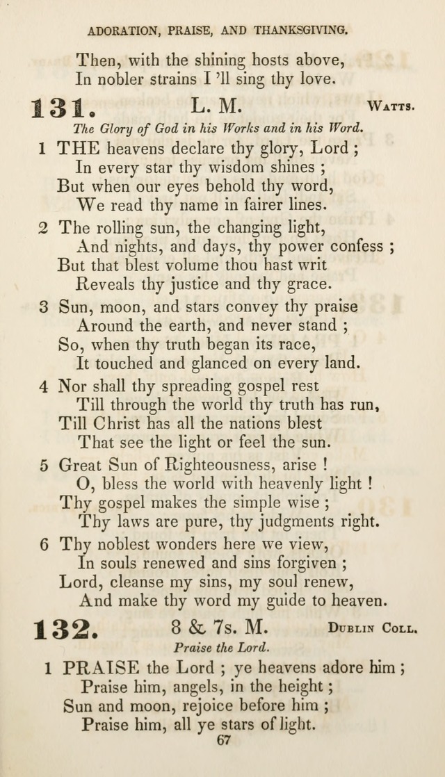 Christian Hymns for Public and Private Worship: a collection compiled  by a committee of the Cheshire Pastoral Association (11th ed.) page 67