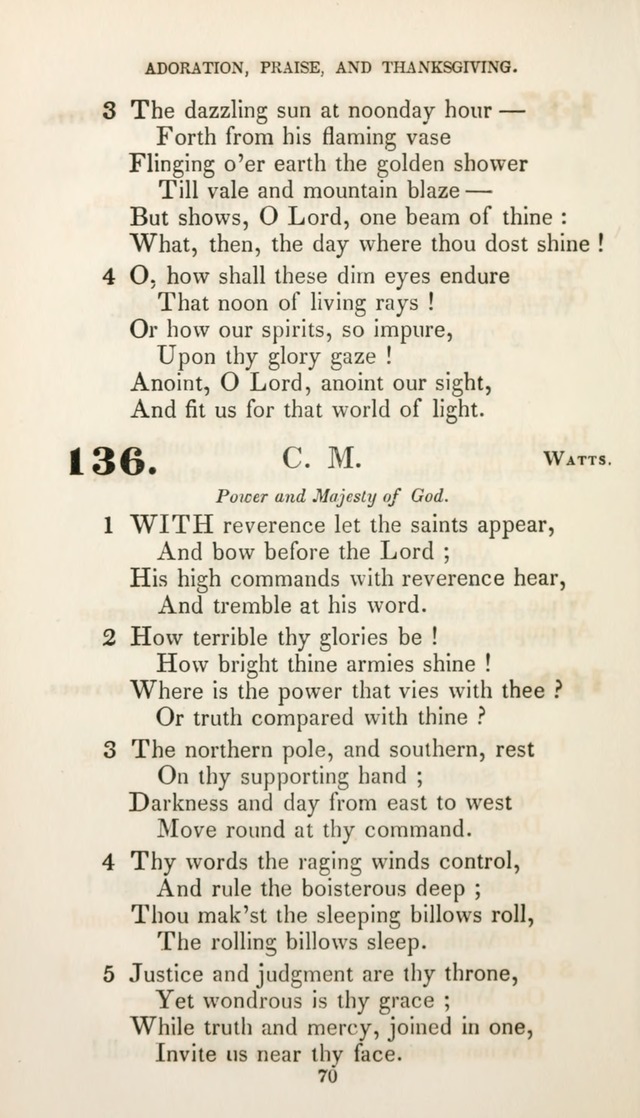 Christian Hymns for Public and Private Worship: a collection compiled  by a committee of the Cheshire Pastoral Association (11th ed.) page 70