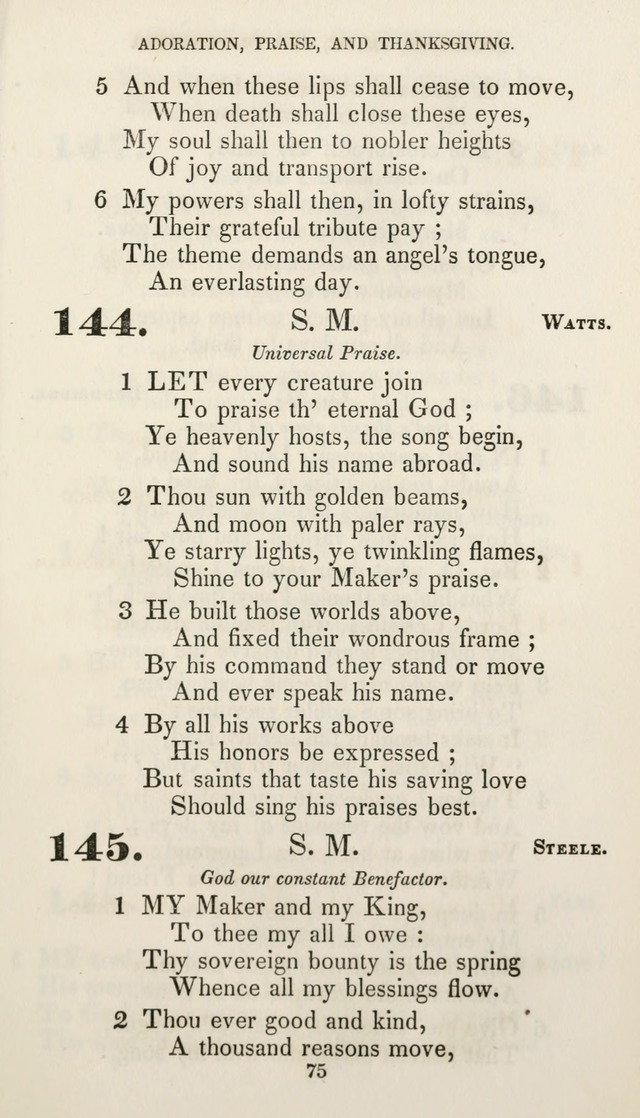 Christian Hymns for Public and Private Worship: a collection compiled  by a committee of the Cheshire Pastoral Association (11th ed.) page 75