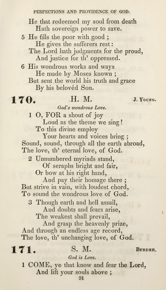 Christian Hymns for Public and Private Worship: a collection compiled  by a committee of the Cheshire Pastoral Association (11th ed.) page 91