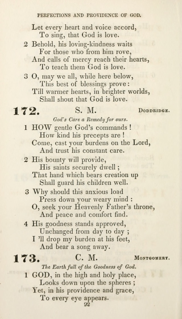 Christian Hymns for Public and Private Worship: a collection compiled  by a committee of the Cheshire Pastoral Association (11th ed.) page 92