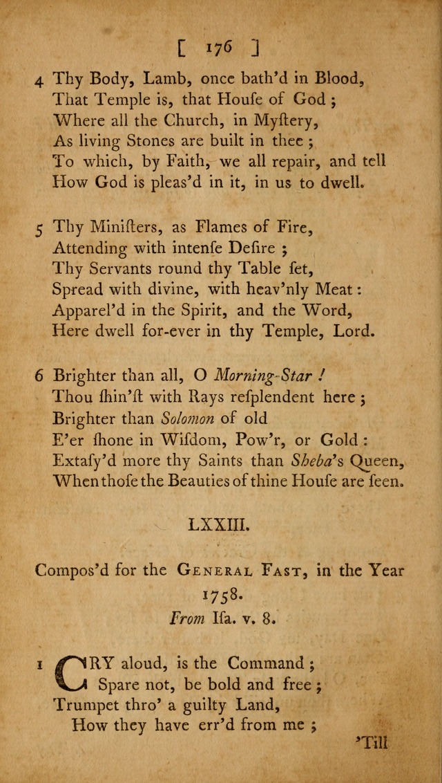 Christian Hymns, Poems, and Spiritual Songs: sacred to the praise of God our Saviour page 176