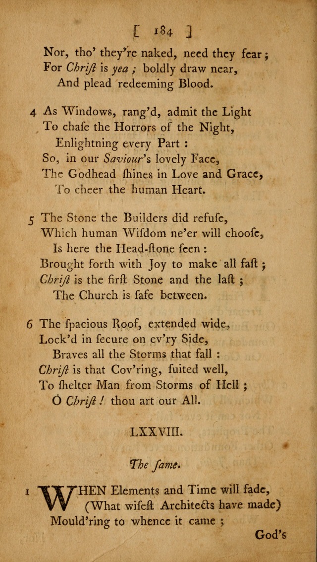 Christian Hymns, Poems, and Spiritual Songs: sacred to the praise of God our Saviour page 184