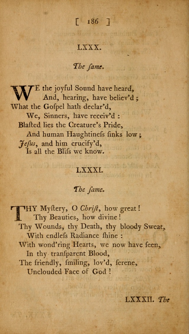 Christian Hymns, Poems, and Spiritual Songs: sacred to the praise of God our Saviour page 186