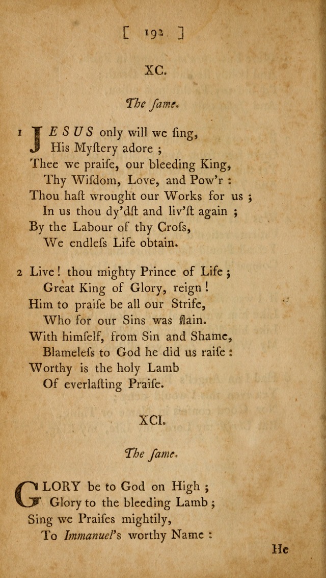 Christian Hymns, Poems, and Spiritual Songs: sacred to the praise of God our Saviour page 192