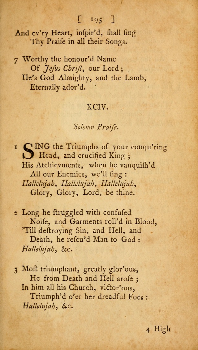 Christian Hymns, Poems, and Spiritual Songs: sacred to the praise of God our Saviour page 195