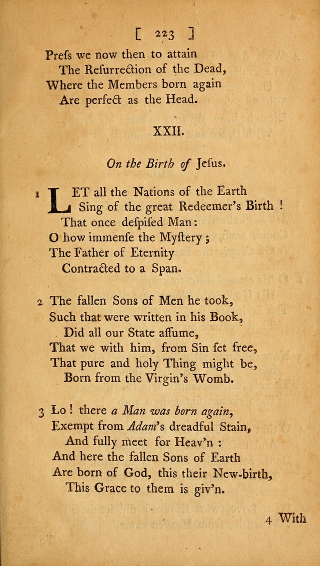 Christian Hymns, Poems, and Spiritual Songs: sacred to the praise of God our Saviour page 223