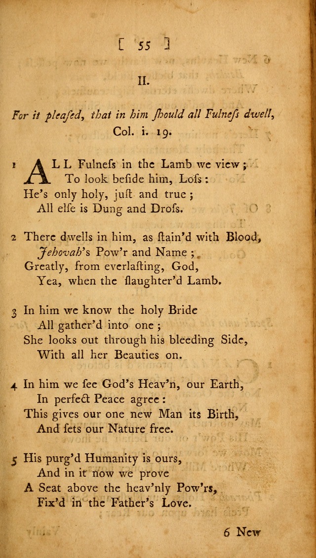 Christian Hymns, Poems, and Spiritual Songs: sacred to the praise of God our Saviour page 55