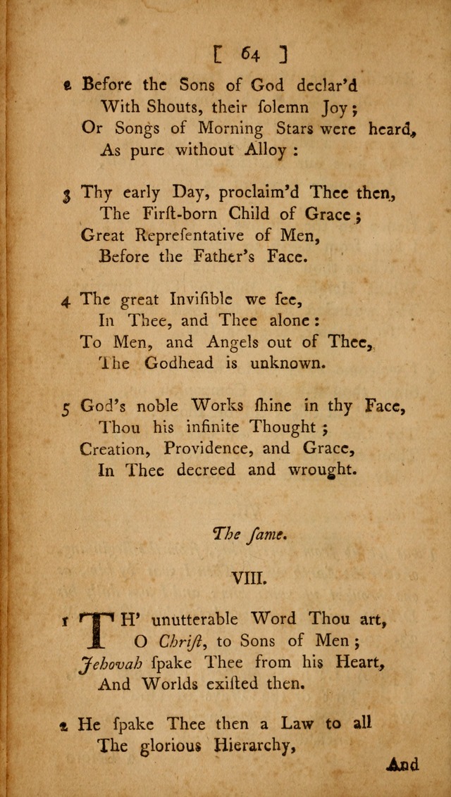 Christian Hymns, Poems, and Spiritual Songs: sacred to the praise of God our Saviour page 64