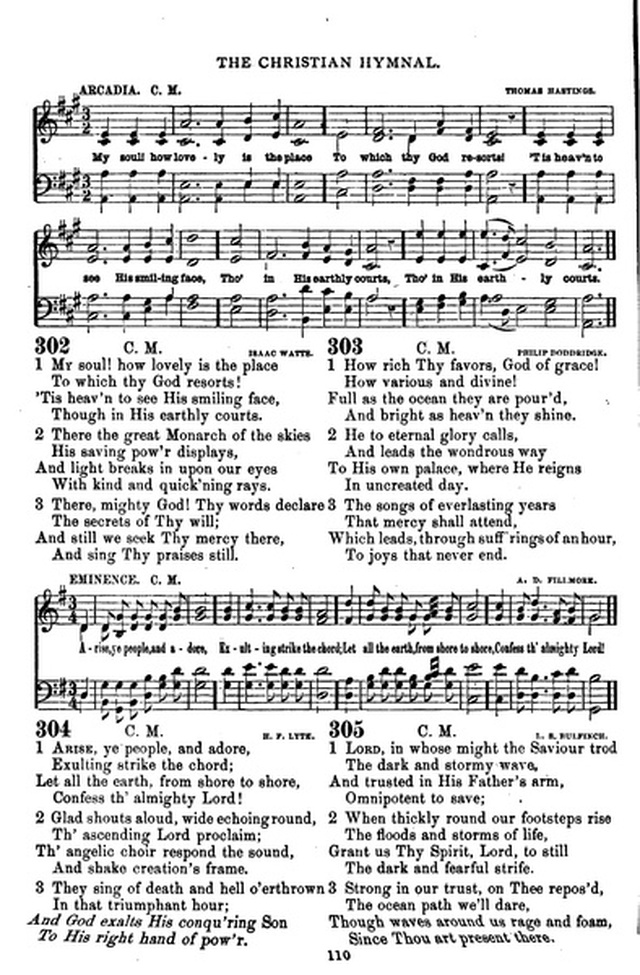 The Christian hymnal: a collection of hymns and tunes for congregational and social worship; in two parts (Rev.) page 110