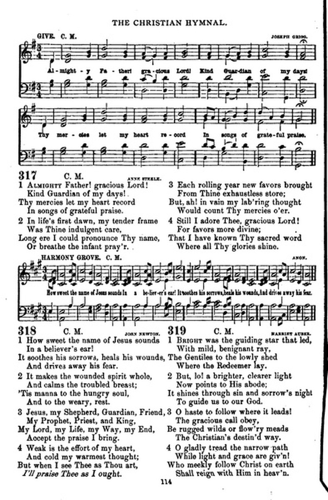 The Christian hymnal: a collection of hymns and tunes for congregational and social worship; in two parts (Rev.) page 114