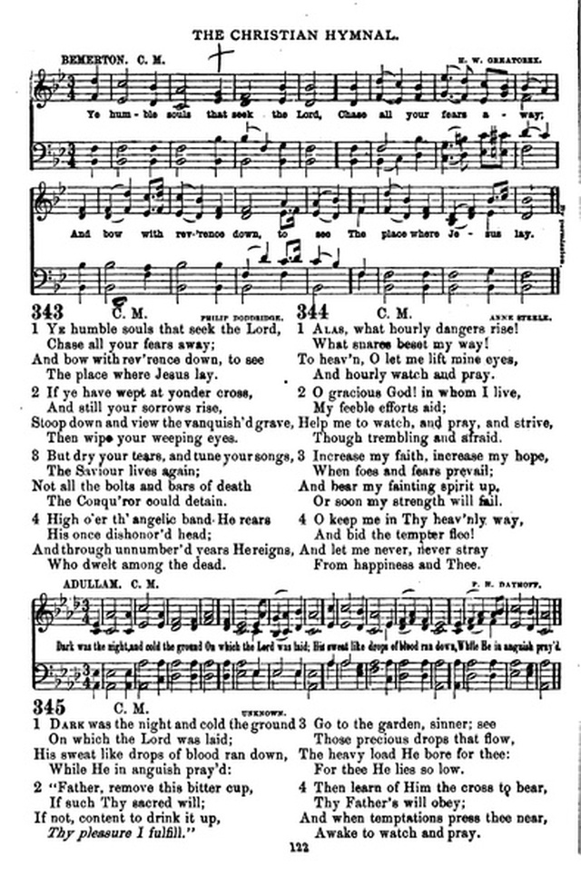 The Christian hymnal: a collection of hymns and tunes for congregational and social worship; in two parts (Rev.) page 122